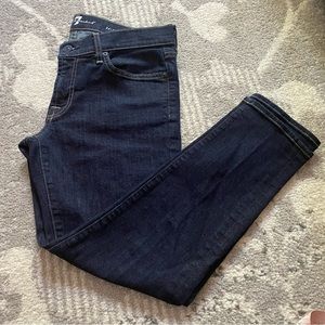 7 for all Mankind Roxanne Flood Dark Wash Skinny Denim Jeans